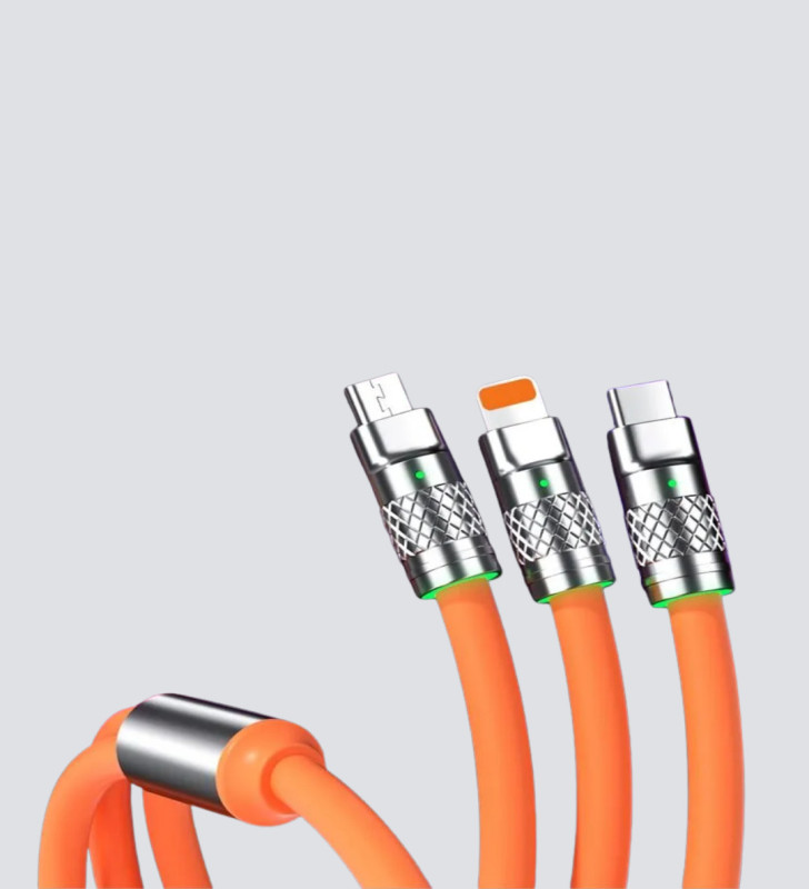 ÜÇLÜ Şarj Kablosu – Yüksek Hızlı, Dayanıklı ve Uzun Ömürlü - Lisinya