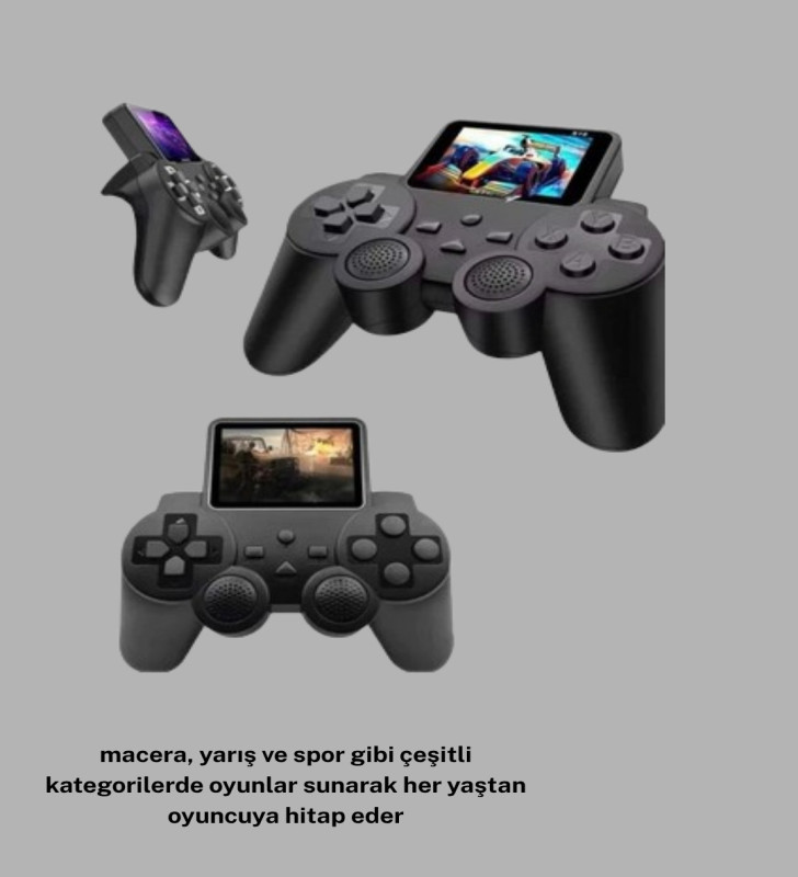 Atari S10 Retro Oyun Konsolu – 520 Nostaljik Oyun, TV Bağlantılı, Şarjlı ve Taşınabilir - Lisinya