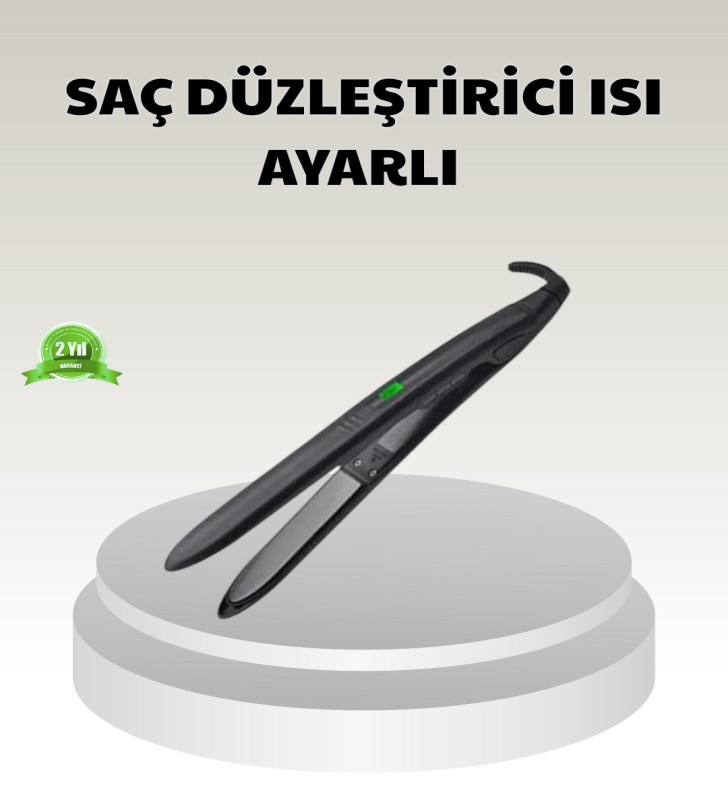 Dijital Ekranlı Isı Ayarlı Saç Düzleştirici – Titanyum Plaka, Seyahat Dostu Tasarım - Lisinya