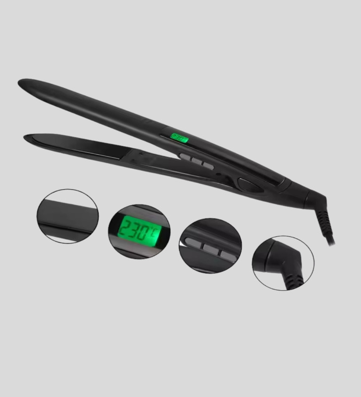 Dijital Ekranlı Isı Ayarlı Saç Düzleştirici – Titanyum Plaka, Seyahat Dostu Tasarım - Lisinya