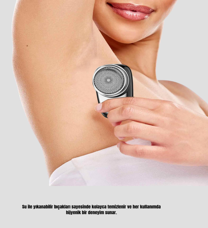 Şarjlı Mini Tıraş Makinesi – Hassas Ciltlere Uygun, Su ile Yıkanabilir, Kompakt Tasarım - Lisinya