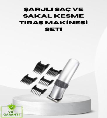 Kablosuz Profesyonel Tıraş Makinesi – Şarjlı, 60 Dakika Kullanım Süreli, Çelik Bıçaklı, Sessiz Motor - Lisinya