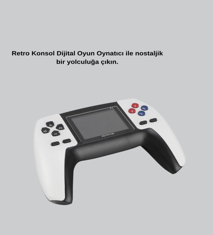 520 Klasik Oyunlu P5™ ControllerView Retro Konsol – Şarjlı, AV Giriş Destekli, Ergonomik Tasarım - Lisinya