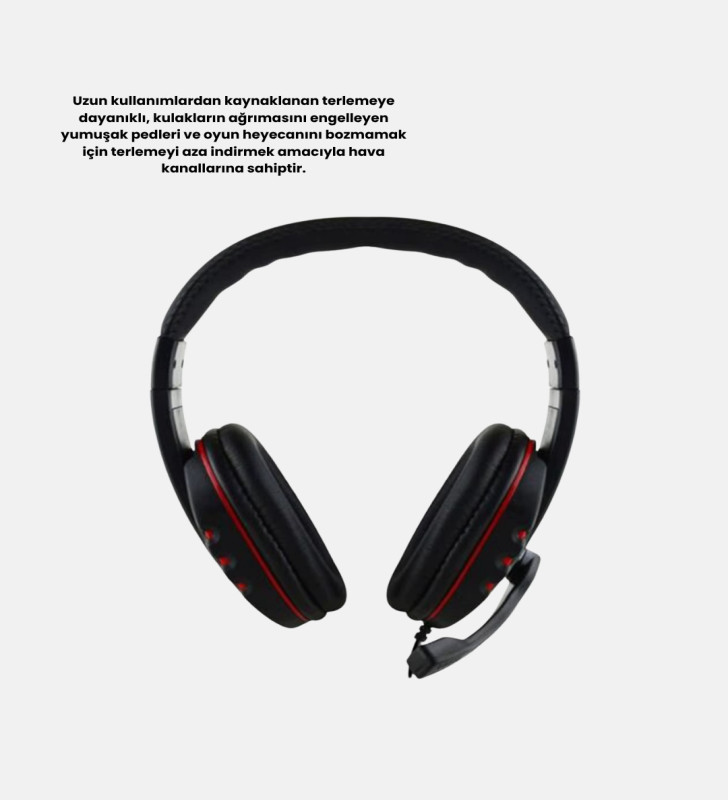 Stereo Ses Destekli Mikrofonlu Gaming Kulaklık – Yumuşak Pedli - Lisinya