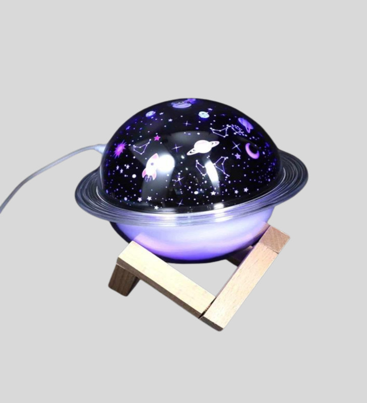 USB Projeksiyon Gece Lambası ve Hava Nemlendirici – Aromaterapi Destekli, Taşınabilir Mini - Lisinya