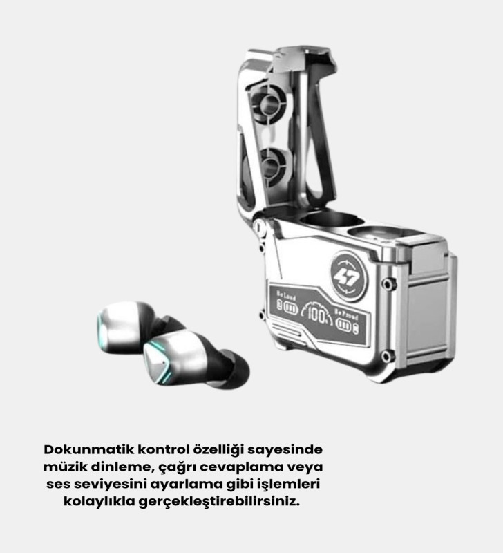 Kablosuz Spor Kulaklık – Düşük Gecikmeli Oyun Modu, Powerbank Şarj Kutusu - Lisinya