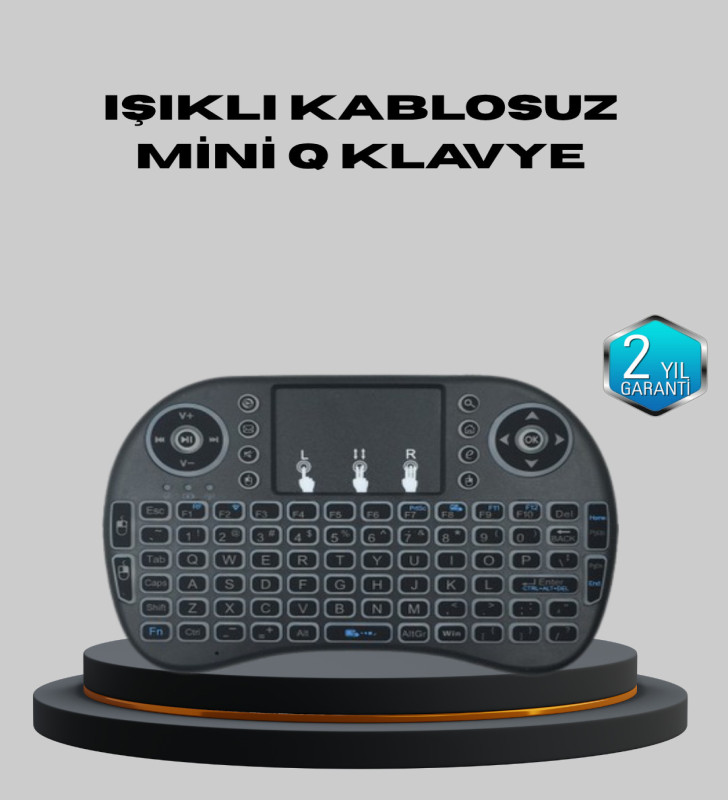 Aydınlatmalı Touchpad’li Q Klavye – Türkçe Karakterli, USB Bağlantılı, Numerik Tuş Takımı - Lisinya