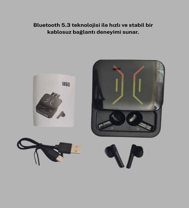 Bluetooth 5.3 Kulaklık – Kablolu & Kablosuz Kullanım, 2000 mAh Powerbank, 4 Saat Kesintisiz Müzik - Lisinya