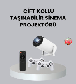 4K Wi-Fi 6 Projeksiyon Cihazı – 10.000+ Oyun Desteği, Kablosuz Bağlantı ve Çoklu Giriş Portları - Lisinya