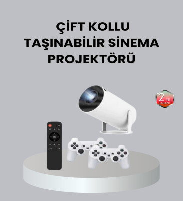 4K Wi-Fi 6 Projeksiyon Cihazı – 10.000+ Oyun Desteği, Kablosuz Bağlantı ve Çoklu Giriş Portları - Lisinya