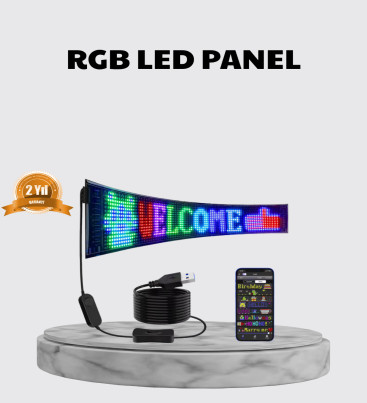 RGB LED Panel – Çok Renkli, Kumandalı, USB Bağlantılı Yazı ve GIF Gösterimli Akıllı Lamba - Lisinya