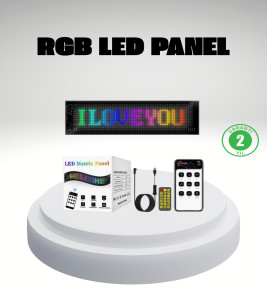 RGB LED Panel – Mobil Uyumlu, Yazı ve GIF Destekli, USB Bağlantılı Dekoratif Ekran - Lisinya