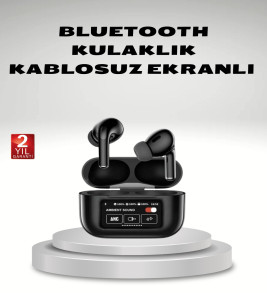 Aktif Gürültü Engelleme (ANC) Kablosuz Bluetooth Kulaklık – Dijital Ekranlı, Dokunmatik ve Uzun Pil Ömürlü - Lisinya