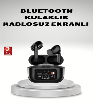 Aktif Gürültü Engelleme (ANC) Kablosuz Bluetooth Kulaklık – Dijital Ekranlı, Dokunmatik ve Uzun Pil Ömürlü - Lisinya
