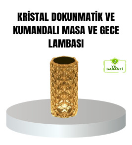 Kristal RGB LED’li Kumandalı Masa ve Gece Lambası – Renkli Işık Modlarıyla Şık Dekoratif Aydınlatma - Lisinya