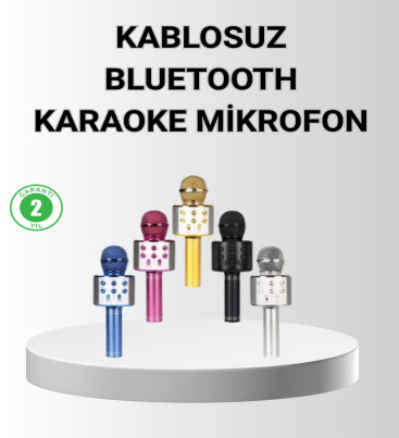 Bluetooth Karaoke Mikrofon – Yüksek Ses Kalitesi, Yankı Efektli, Uzun Ömürlü Pil - Lisinya