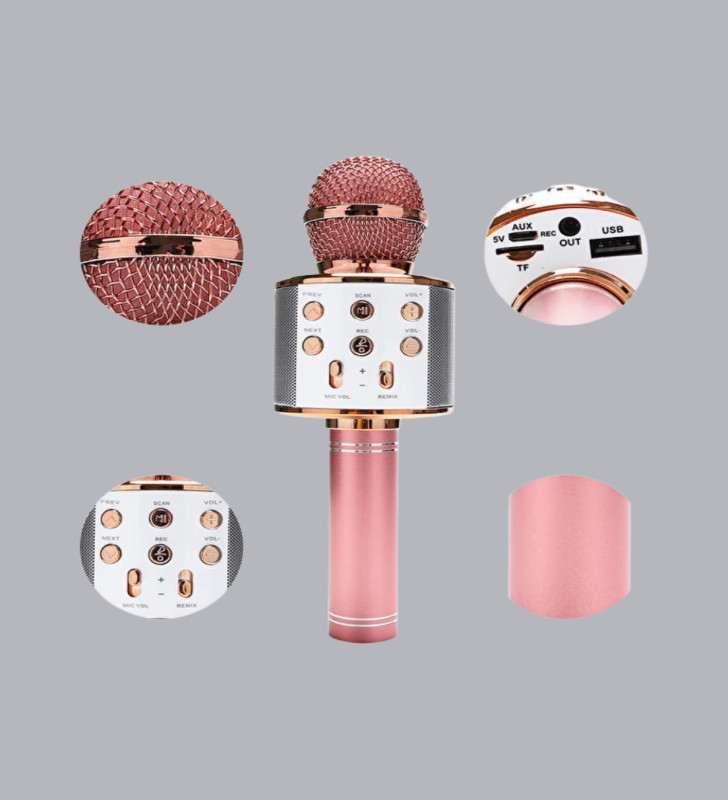 Bluetooth Karaoke Mikrofon – Yüksek Ses Kalitesi, Yankı Efektli, Uzun Ömürlü Pil - Lisinya