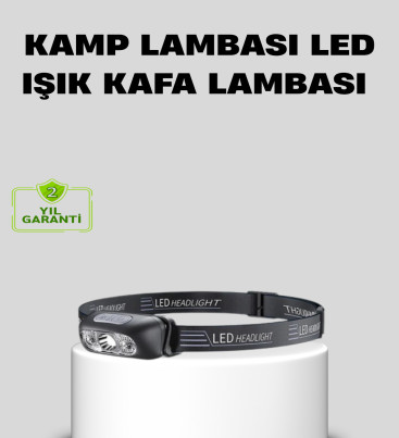 Şarjlı LED Kafa Feneri | 4 Modlu Akıllı Sensörlü Far | Su Geçirmez IPX5 Kamp ve Balıkçı Lambası - Lisinya