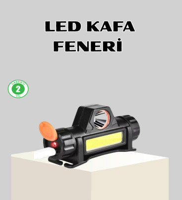 Kamp ve Doğa İçin Şarjlı LED Baş Feneri – Mıknatıslı, Su Geçirmez - Lisinya