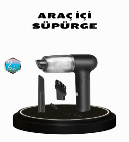 Taşınabilir Vakumlu Araç Süpürgesi – Katlanabilir Sap, Yıkanabilir Filtre, 120W Motor - Lisinya