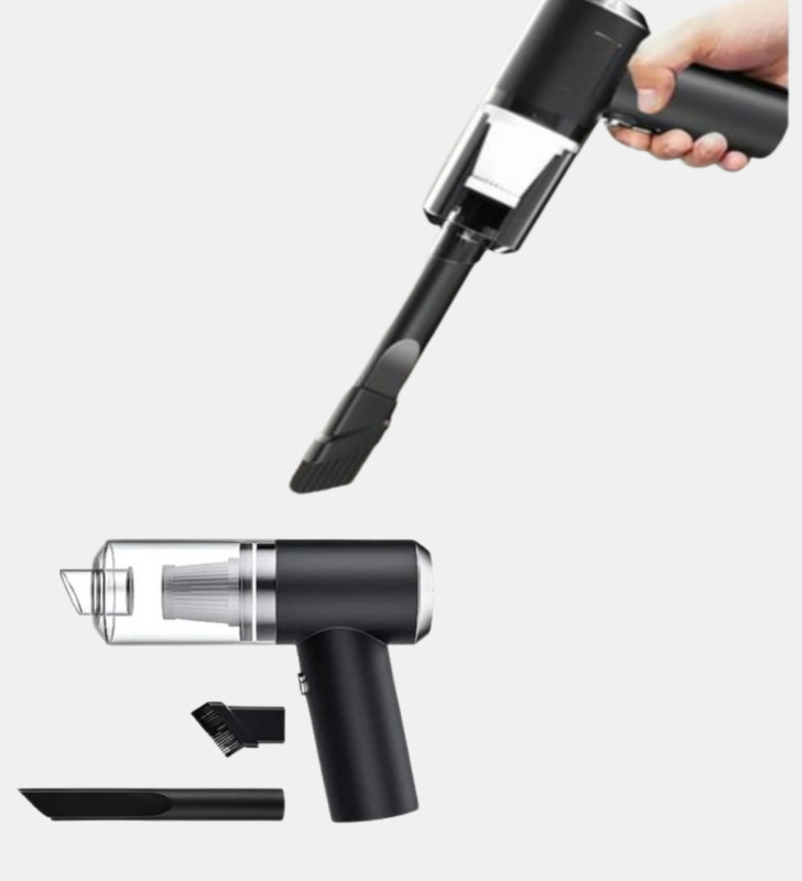 Kablosuz El Süpürgesi – Araç İçi Temizlik İçin 5500PA Güçlü Emiş, USB Şarjlı - Lisinya