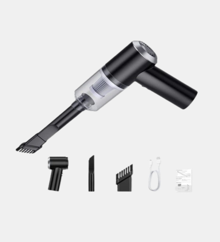 Mini Şarjlı Araç Süpürgesi – 120W Güçlü Motor, 5500PA Vakum Emiş, Yıkanabilir Filtre - Lisinya