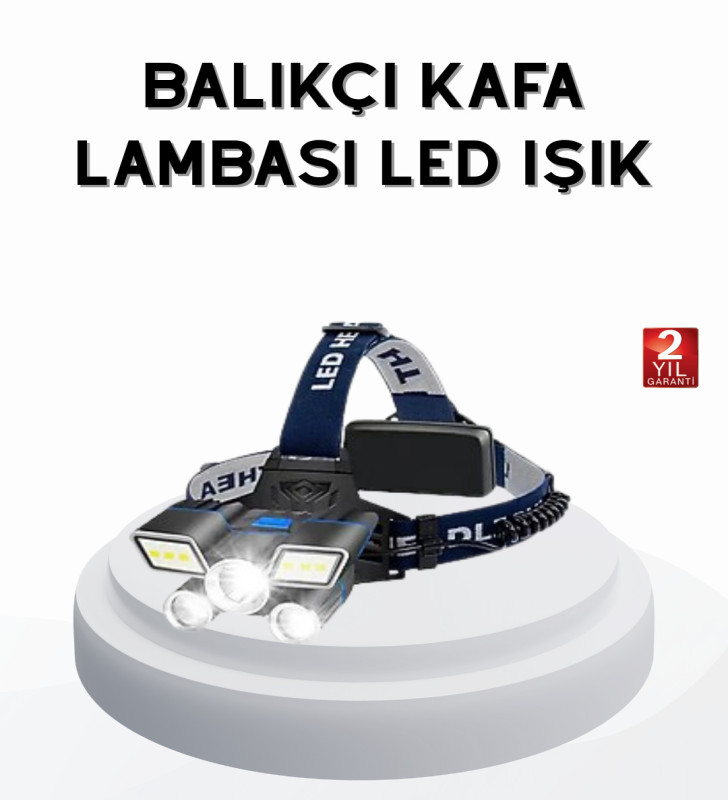 Profesyonel Şarjlı LED Far – IPX5 Suya Dayanıklı, 4 Işık Modu, Hareket Sensörlü - Lisinya