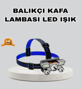 Outdoor ve Gece Balıkçılığı İçin LED Kafa Lambası – USB Şarjlı, 60° Ayarlanabilir Far - Lisinya