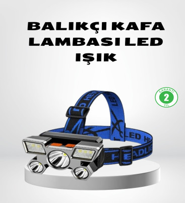 Şarj Edilebilir LED Kafa Feneri – 4 Işık Modu, IPX5 Su Geçirmez, Hareket Sensörlü - Lisinya