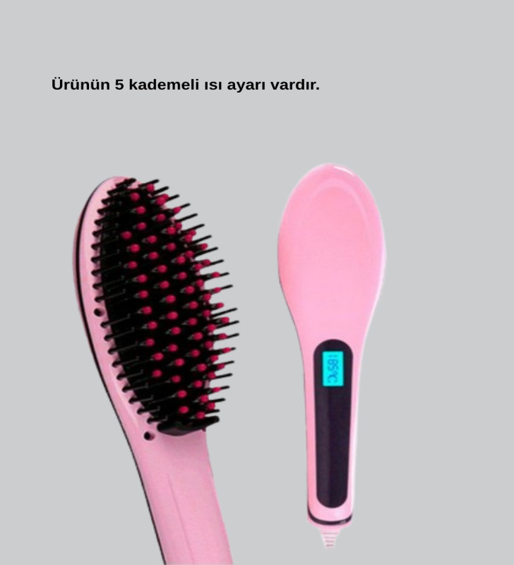 Seramik Plakalı Elektrikli Saç Düzleştirici – Hızlı Isınma, Uzun Kablo, 25W–39W Güç - Lisinya