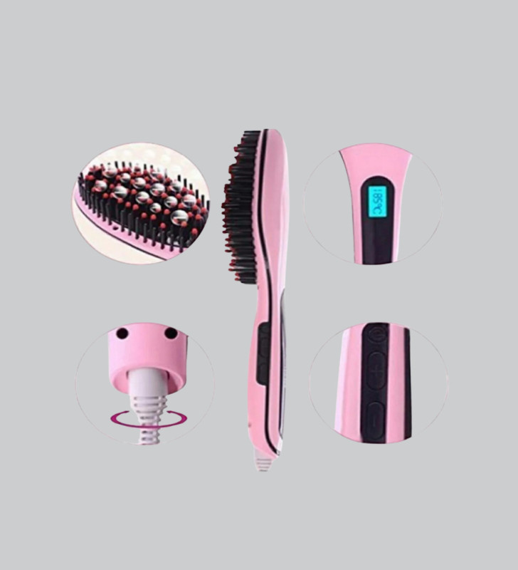 Dijital Ekranlı Seramik Saç Düzleştirici Tarak – 5 Kademeli Isı Ayarı, İyon Kontrollü - Lisinya