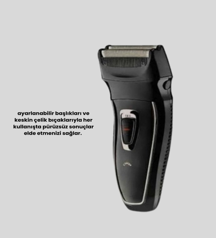 Unisex Şarjlı Saç ve Sakal Kesme Makinesi – Sessiz Motor, 1–12 mm Ayarlanabilir Başlık - Lisinya