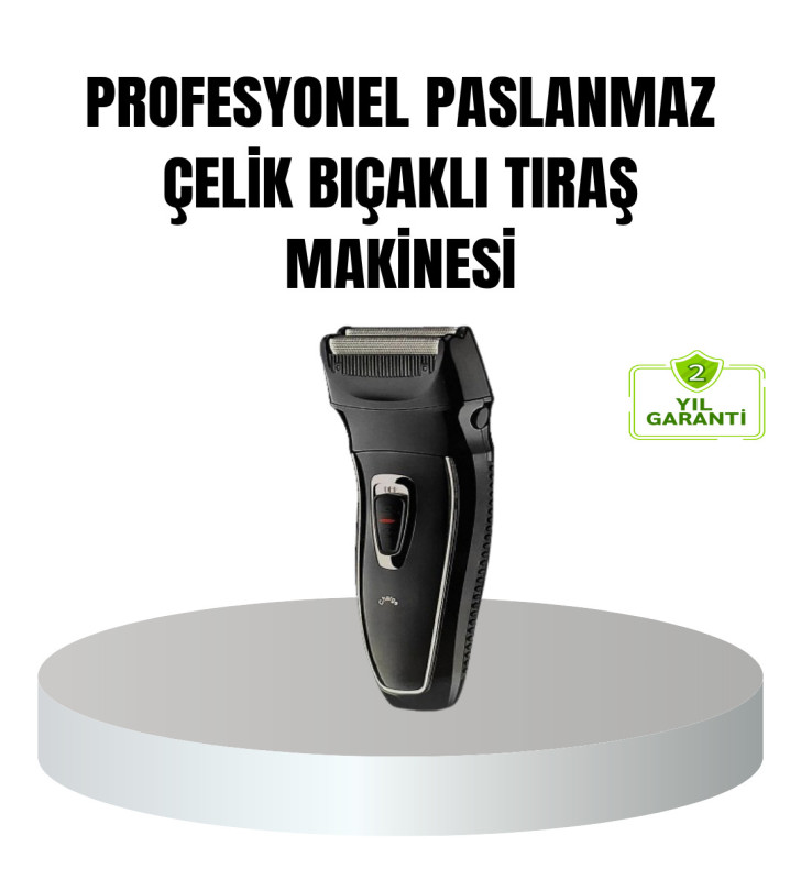 Profesyonel Şarjlı Saç ve Sakal Tıraş Makinesi – Çelik Bıçaklı, Ayarlanabilir Başlıklı, Kablosuz - Lisinya