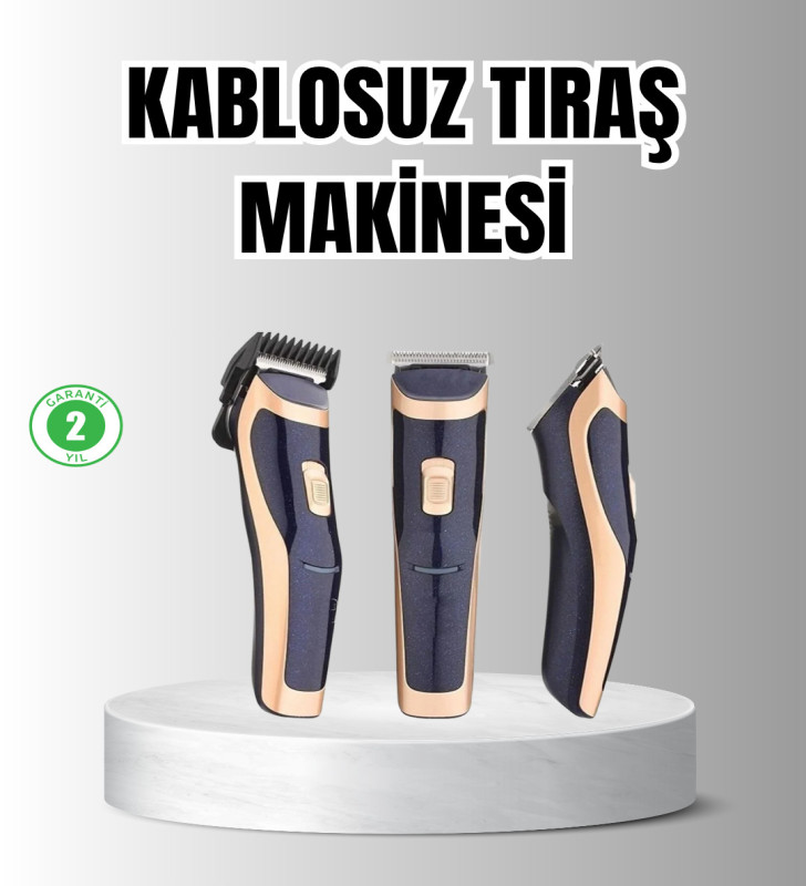 Unisex Şarjlı Saç ve Sakal Tıraş Makinesi – Ayarlanabilir Tarak Başlıkları, Sessiz Motor - Lisinya