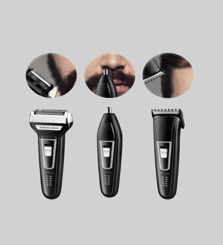 İnsua Erkek Bakım Seti – 3 Başlıklı Şarjlı Tıraş Makinesi, 60 Dakika Kablosuz Kullanım - Lisinya