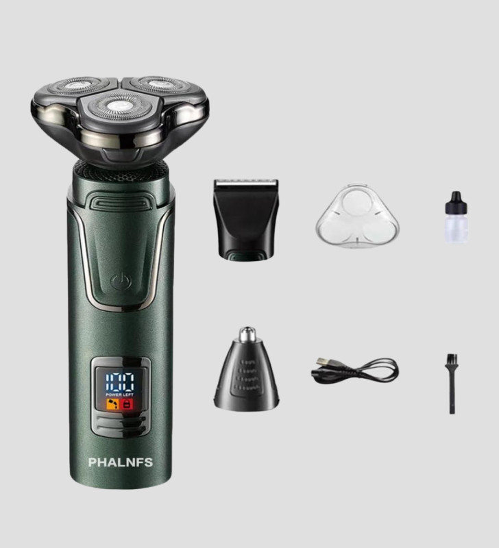 Kablosuz Profesyonel Erkek Bakım Seti – 3 Başlıklı, 3D Akıllı Kesim, Taşınabilir - Lisinya