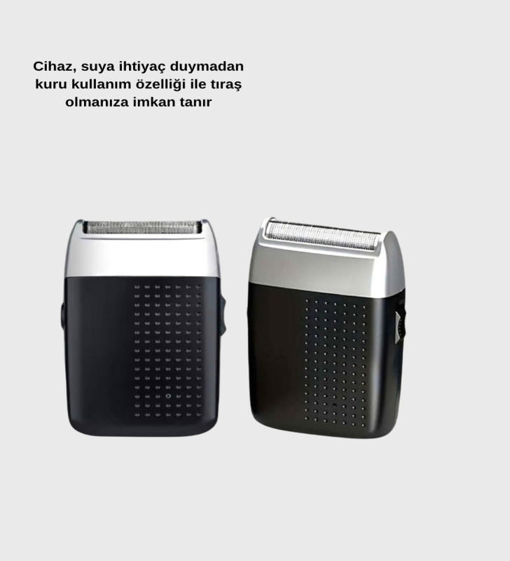 Kablosuz Şarjlı Sakal Tıraş Makinesi – Kuru Kullanım, Uzun Pil Ömrü - Lisinya