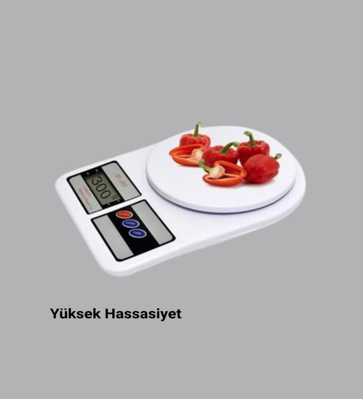 LCD Ekranlı Hassas Dijital Mutfak Terazisi – 5kg Kapasite, 1g Hassasiyet - Lisinya