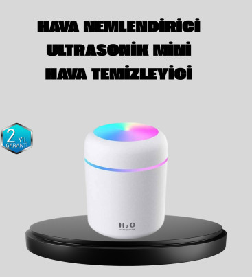 Taşınabilir USB Mini Nemlendirici – LED Aydınlatmalı, Çift Püskürtme Modu - Lisinya