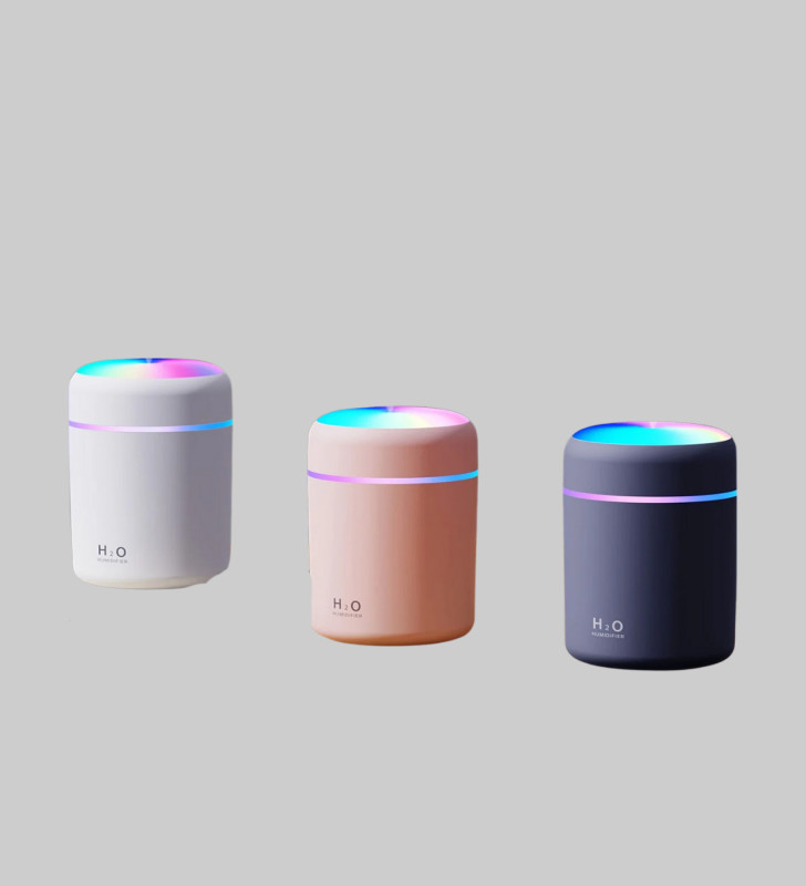 Taşınabilir USB Mini Nemlendirici – LED Aydınlatmalı, Çift Püskürtme Modu - Lisinya