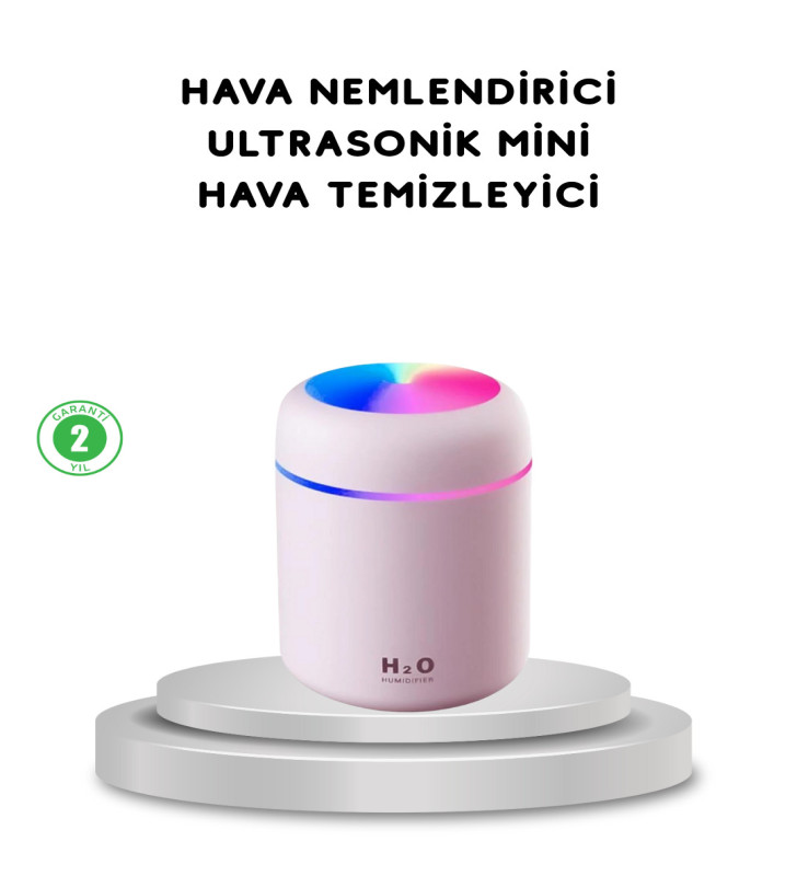 USB Bağlantılı LED Işıklı Hava Nemlendirici – Sessiz ve Kullanıcı Dostu Tasarım - Lisinya