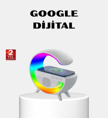 RGB Işıklı Kablosuz Şarjlı Hoparlör – FM Radyolu Akıllı Gece Lambası - Lisinya