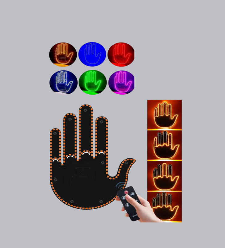 176 LED Amber Renkli El Hareketiyle Kontrol Edilen Motosiklet Dönüş Sinyali - Lisinya