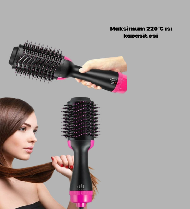 220°C Profesyonel Fön Tarağı – Negatif İyon Teknolojili, 3 Isı Kademeli, 1200W - Lisinya