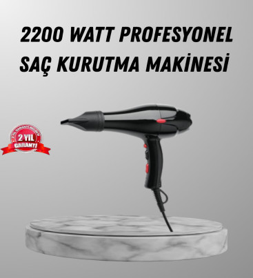 2200W Fön Makinesi – Profesyonel AC Motor, Soğuk ve Sıcak Üfleme - Lisinya