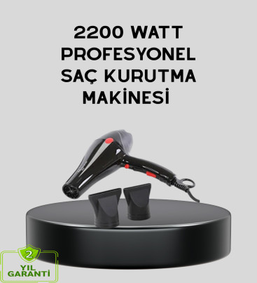 Profesyonel 2200W Fön Makinesi – AC Motorlu, Hızlı Kurutma, Hafif Tasarım - Lisinya