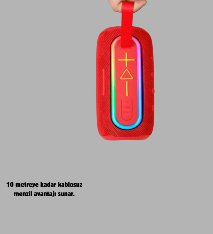 Kablosuz Hoparlör – Bluetooth 5.1, Güçlü Bas ve 10 Metre Menzil - Lisinya