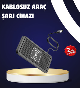 Kaymaz Manyetik Kablosuz Şarj Pedi – Araç, Ofis ve Ev Kullanımına Uygun - Lisinya