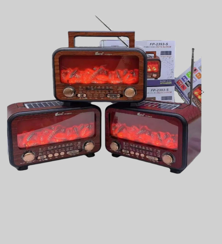 Solar Şarjlı Şömine Işıklı Bluetooth Hoparlör – Radyo, USB, TF Kart Destekli - Lisinya