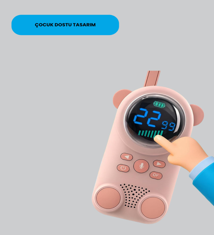 LCD Ekranlı Bebek m2 Telsizi - Lisinya